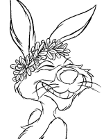 A coloring page of winnie the pooh - rabbit